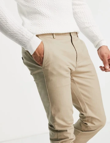 Pantaloni Topman, crem Crem