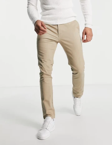 Pantaloni Topman, crem Crem