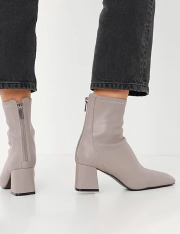 Botine Stradivarius, gri Gri