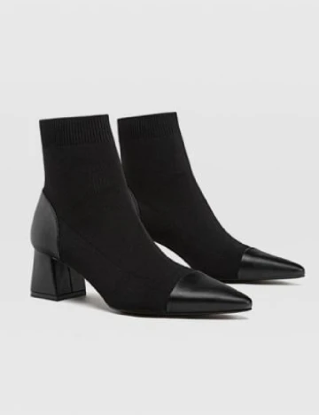 Botine Stradivarius, negru Negru