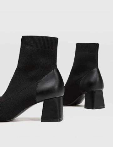 Botine Stradivarius, negru Negru