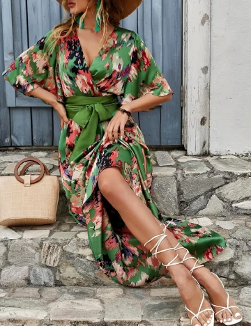 Rochie lunga Anany, verde