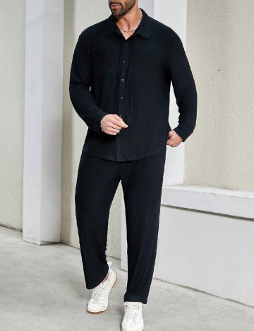 
						Compleu SHEIN Plus Size Men, negru