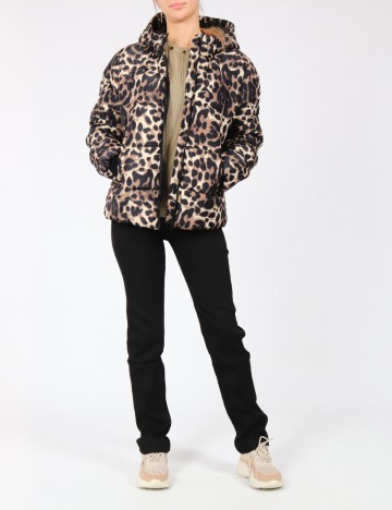 Geaca Pieces, animal print