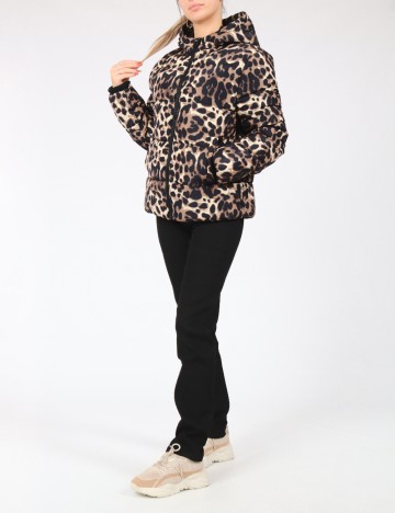 Geaca Pieces, animal print
