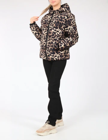 Geaca Pieces, animal print Animal print