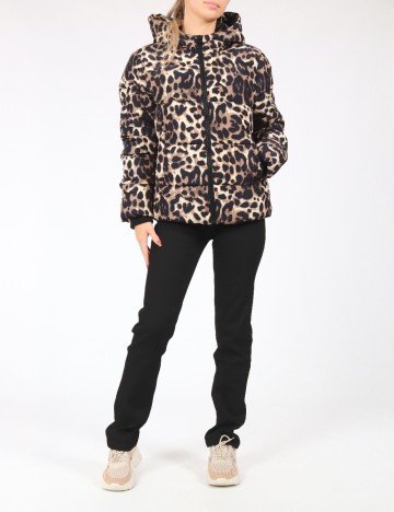 Geaca Pieces, animal print