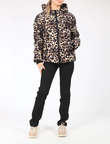 Geaca Pieces, animal print Animal print