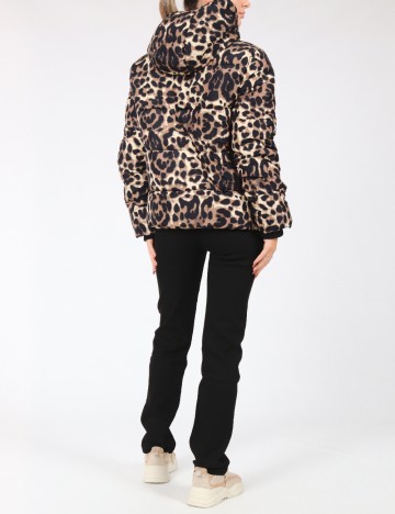 Geaca Pieces, animal print