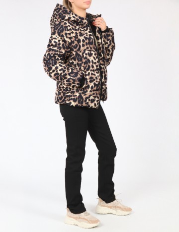 Geaca Pieces, animal print