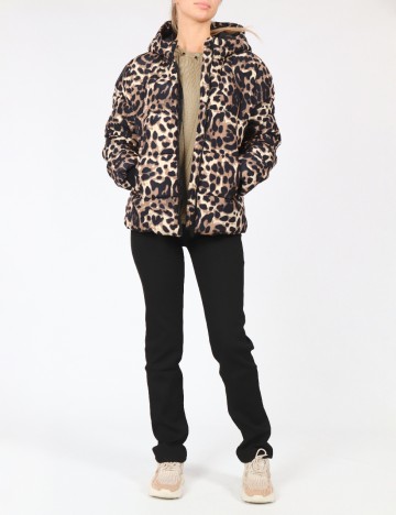 Geaca Pieces, animal print