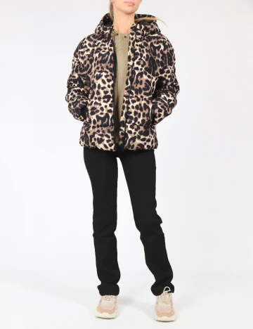 Geaca Pieces, animal print Animal print