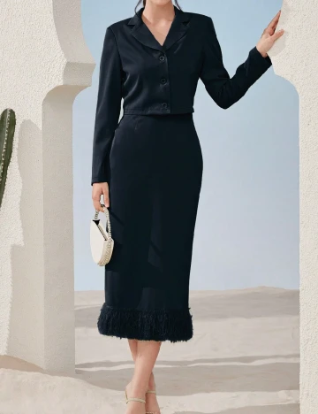 Compleu SHEIN, negru Negru