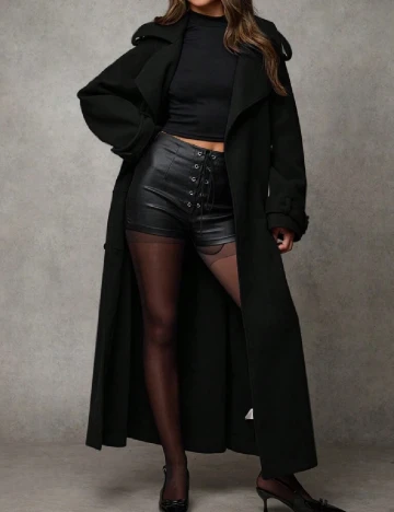 Palton SHEIN, negru Negru