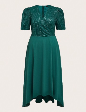 
						Rochie medie SHEIN CURVE, verde