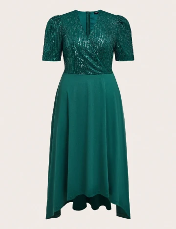 Rochie medie SHEIN CURVE, verde Verde