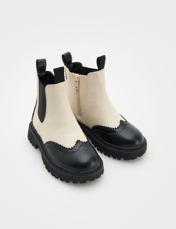 Ghete Reserved, negru/ecru