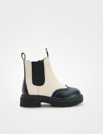 Ghete Reserved, negru/ecru