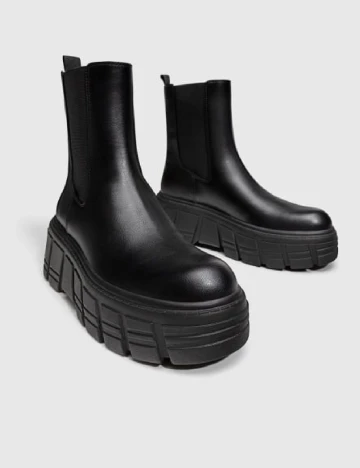 Botine Stradivarius, negru Negru