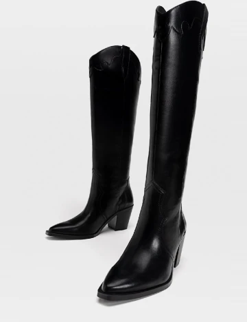 Cizme Stradivarius, negru Negru