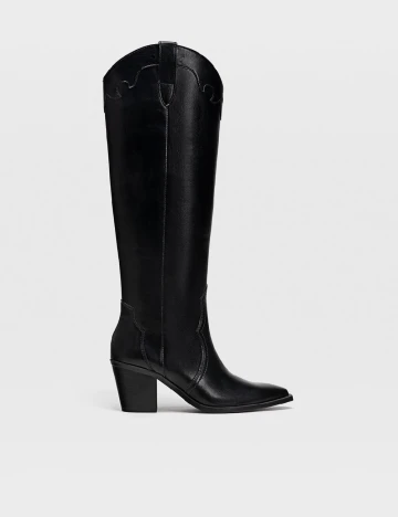 Cizme Stradivarius, negru Negru