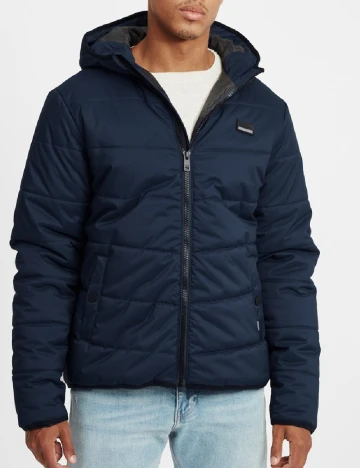 Geaca !Solid, bleumarin Albastru