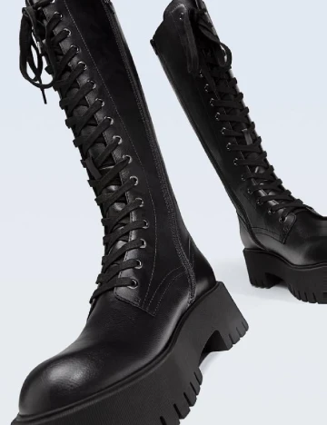 Cizme Stradivarius, negru Negru