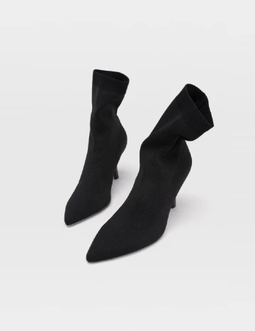 Botine Stradivarius, negru Negru