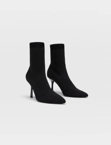Botine Stradivarius, negru Negru