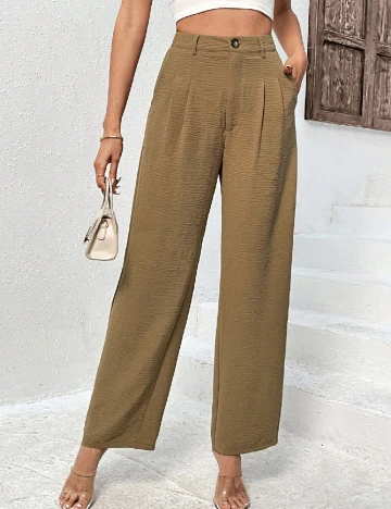 Pantaloni SHEIN, maro deschis Maro