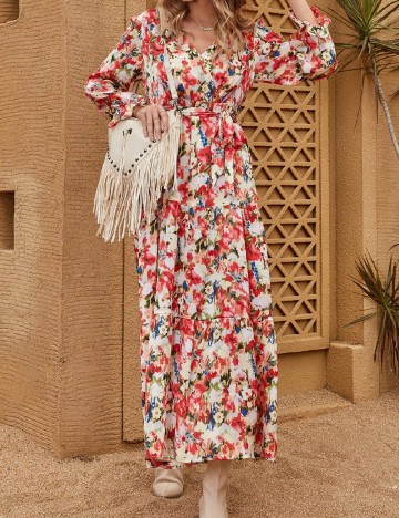 
						Rochie lunga Anany, floral print