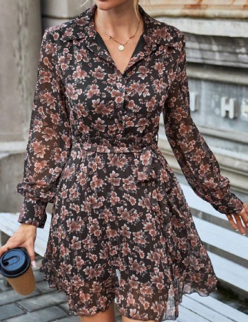 Rochie scurta SHEIN, maro