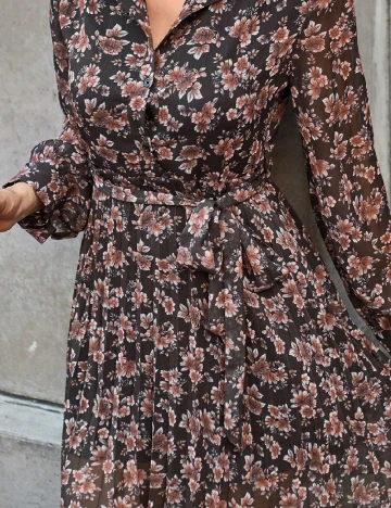 Rochie scurta SHEIN, maro Maro