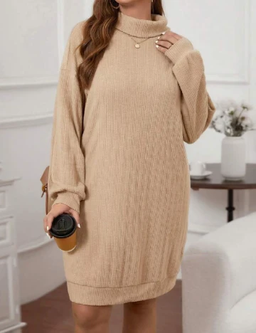 Rochie scurta SHEIN CURVE, maro deschis Maro