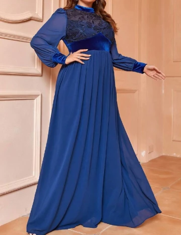 Rochie lunga SHEIN CURVE, albastru Albastru