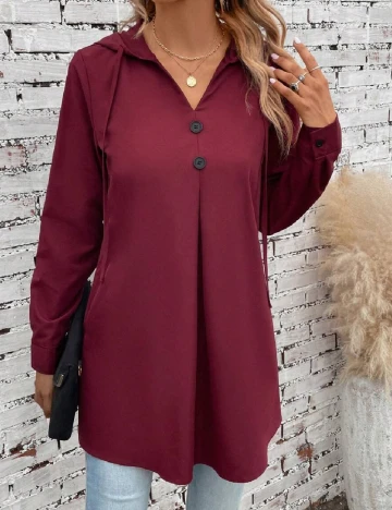 Bluza Emery Rose, visiniu Rosu