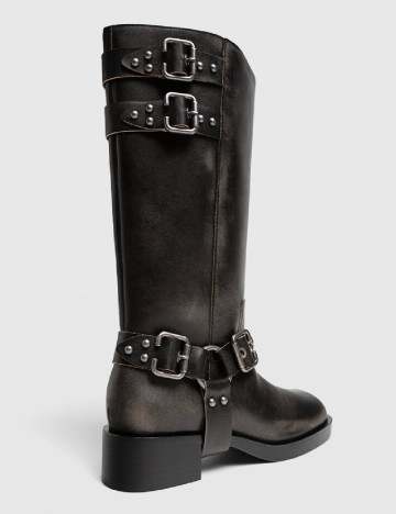 Cizme Stradivarius, negru