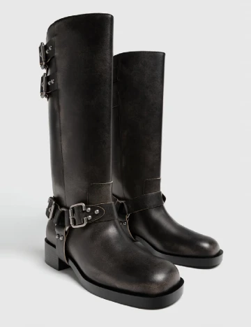 Cizme Stradivarius, negru Negru