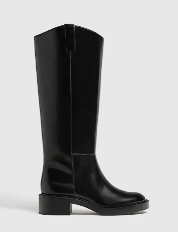 Cizme Stradivarius, negru