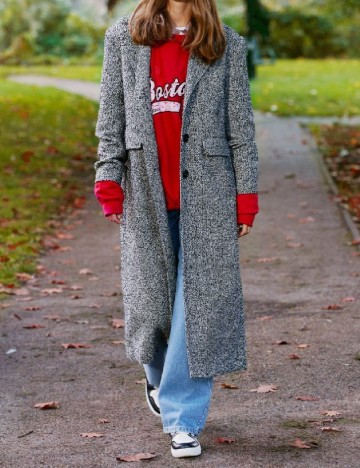 
						Palton oversize Nasty Gal, gri