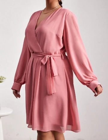 Rochie scurta SHEIN CURVE, roz Roz