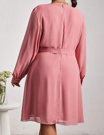 Rochie scurta SHEIN CURVE, roz Roz