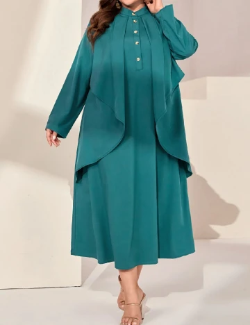 Rochie medie SHEIN CURVE, verde Verde