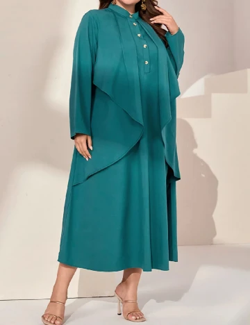 Rochie medie SHEIN CURVE, verde Verde
