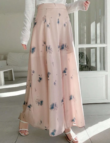 Pantaloni Dazy, crem/albastru Crem