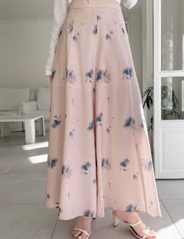 Pantaloni Dazy, crem/albastru Crem