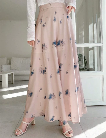 Pantaloni Dazy, crem/albastru Crem