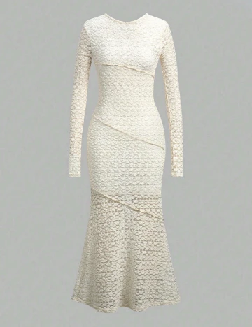 Rochie lunga SHEIN, crem Crem