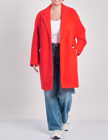 
						Palton Vero Moda Curve, rosu