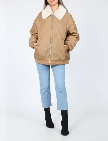 Geaca Oversize Vero Moda, maro Maro